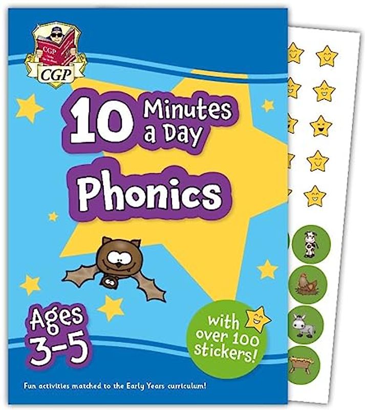 New 10 Minutes a Day Phonics for Ages 3-5 (with reward stickers)