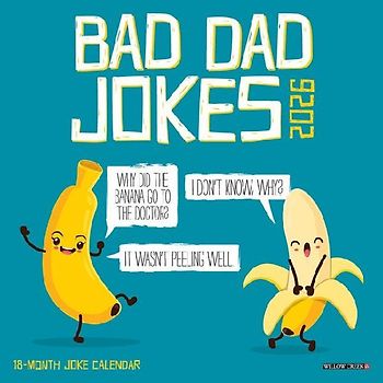 Bad Dad Jokes 2026 7 X 7 Mini Wall Calendar