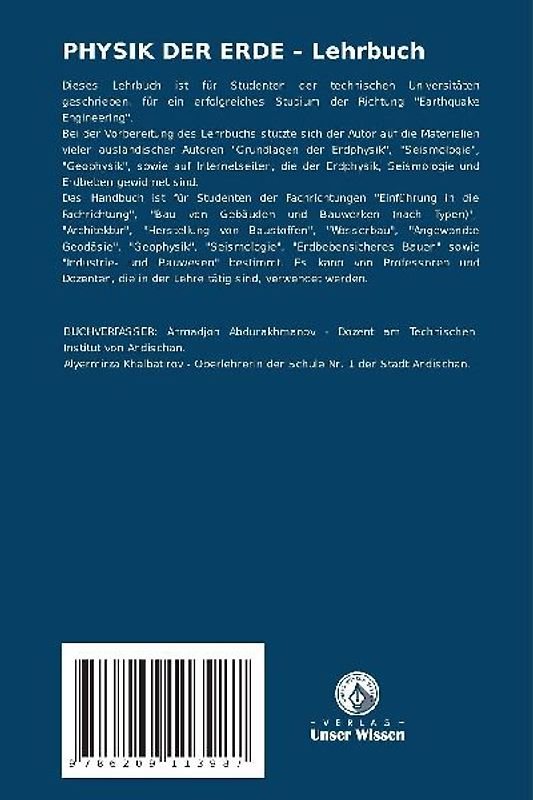 PHYSIK DER ERDE - Lehrbuch