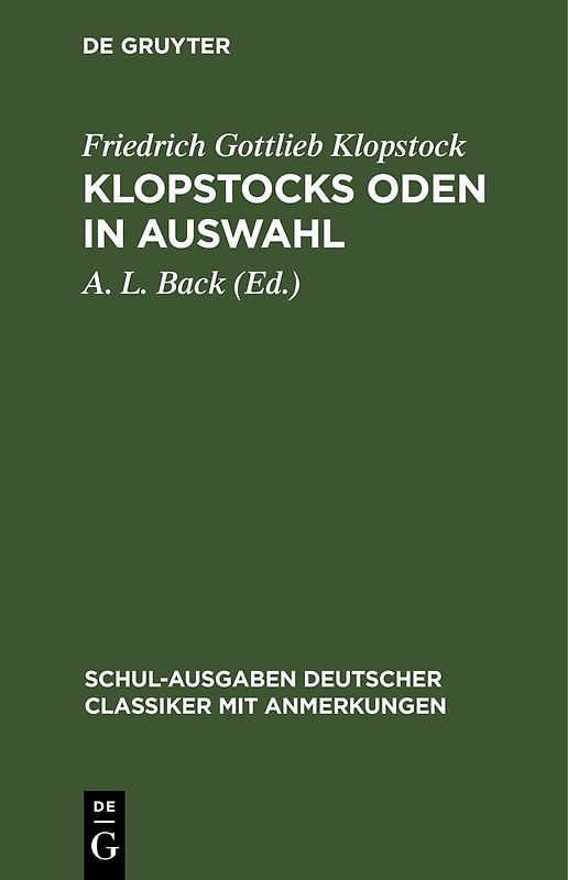 Klopstocks Oden in Auswahl
