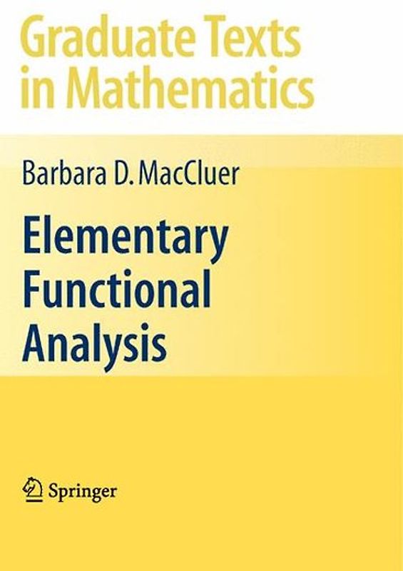 Elementary Functional Analysis