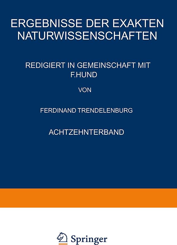 Ergebnisse der Exakten Naturwissenschaften