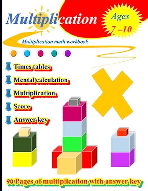Multiplication Math Workbook: 90 Practice pages with answer key