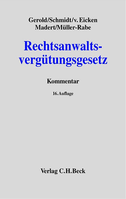 Rechtsanwaltsvergütungsgesetz