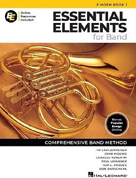 Essential Elements for Band F Horn Book 1 with Eei Online Resources French Horn Method Songbook and Sheet Music for School Band Students and Teachers Comprehensive Band Method