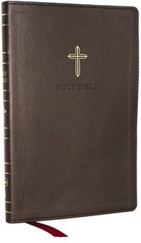 NKJV Holy Bible, Ultra Thinline, Black Leathersoft, Red Letter, Comfort Print