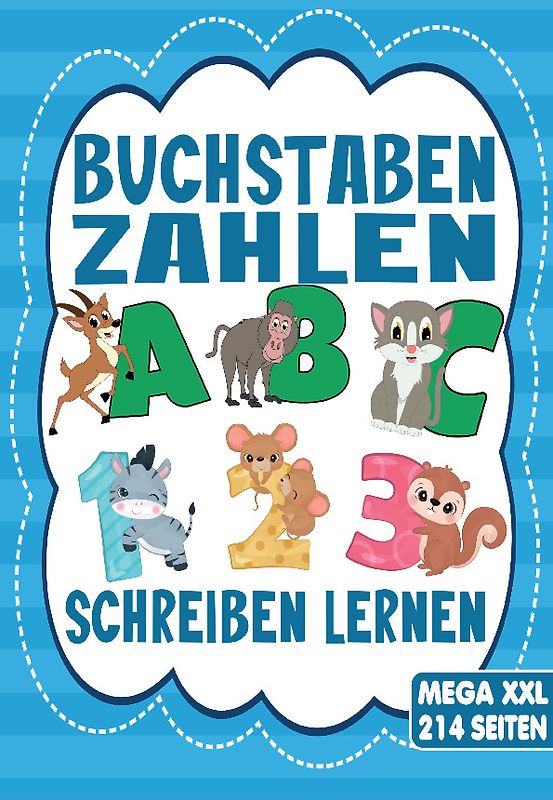 Buchstaben & Zahlen Schreiben – Das Tier Lernheft für Kinder ab 4 Jahren