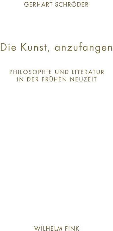 Die Kunst, anzufangen