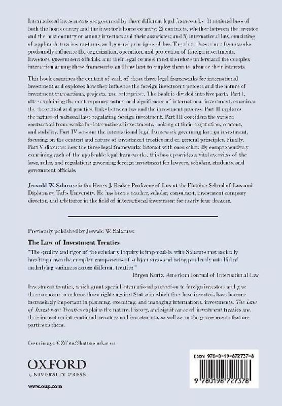 The Three Laws of International Investment