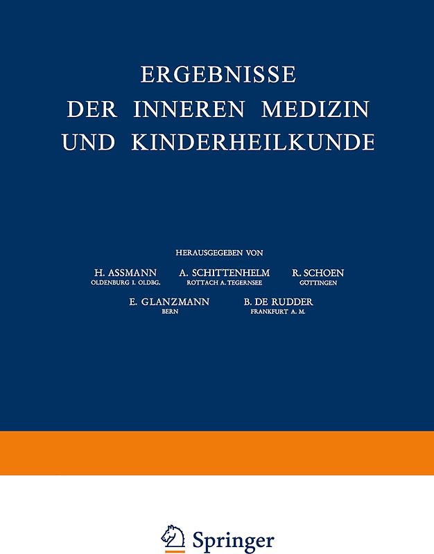 Ergebnisse der Inneren Medizin und Kinderheilkunde
