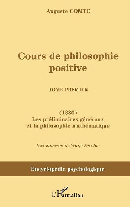 Cours de philosophie positive