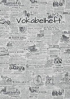 Hefte - Blöcke - Notizen Vokabelheft: DIN A4, 50 Seiten, Soft Cover, Inhaltsverzeichnis, 2 Spalten, Erfolgs-Tracker, Universal Schulheft Zeitung Design