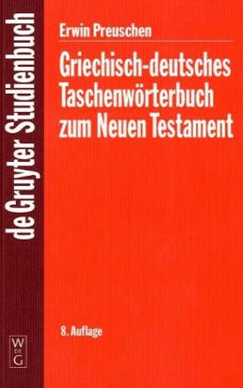 Griechisch-deutsches Taschenwörterbuch zum Neuen Testament