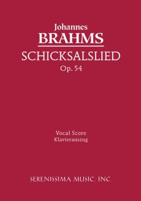 Schicksalslied, Op. 54 - Vocal Score