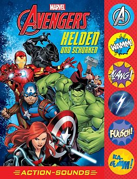 Marvel Avengers - Helden und Schurken - Action-Soundbuch mit 6 Geräuschen und 4 Comicgeschichten für Kinder ab 6 Jahren