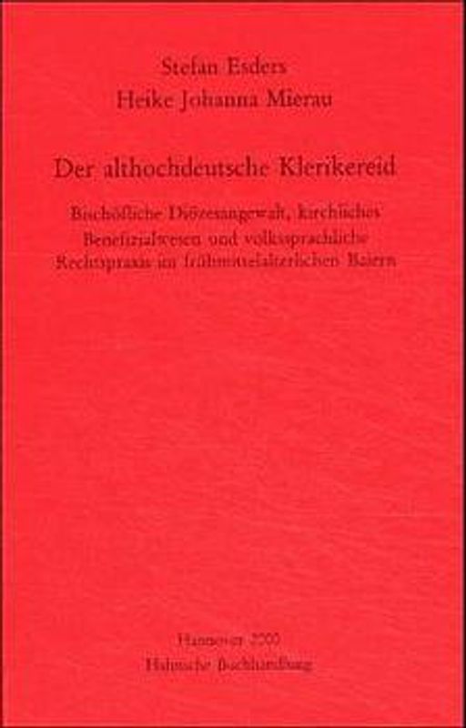 Der althochdeutsche Klerikereid