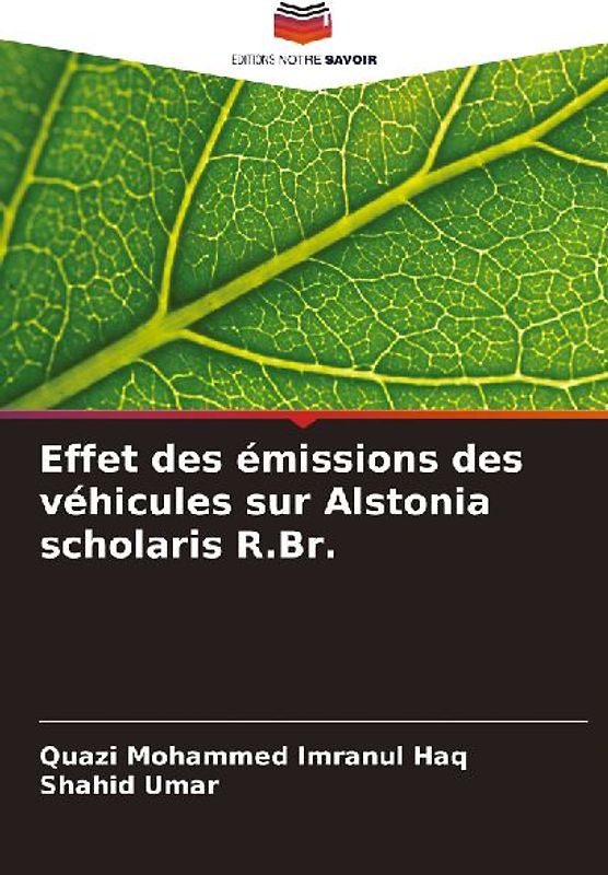 Effet des émissions des véhicules sur Alstonia scholaris R.Br.