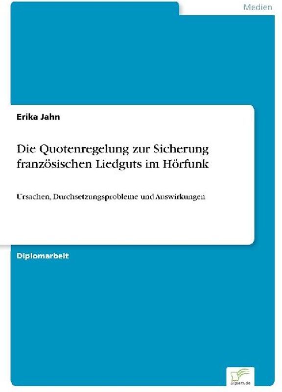 Die Quotenregelung zur Sicherung französischen Liedguts im Hörfunk