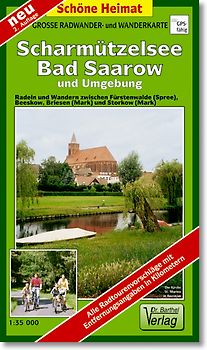Radwander- und Wanderkarte Scharmützelsee, Bad Saarow und Umgebung