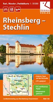 Rad-, Wander und Paddelkarte Rheinsberg - Stechlin