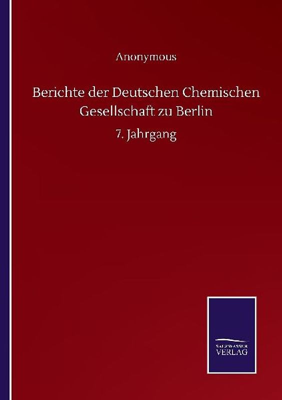 Berichte der Deutschen Chemischen Gesellschaft zu Berlin