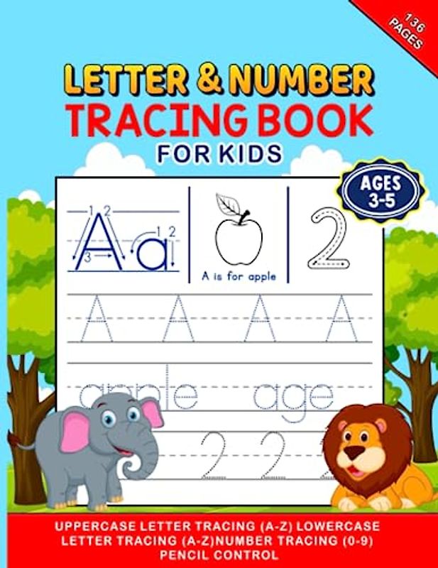 Letters And Numbers Tracing Book For Kids: A Fun Workbook to Learn the Alphabet and Numbers From 0 to 9. Practice Line Tracing, Pen Control to Trace and Write ABC Letters and Numbers.