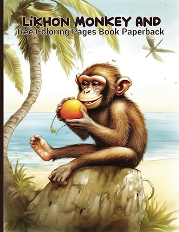 Likhon Monkey And Tree Coloring Pages Book Paperback