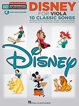 Easy Instrumental Play-Along: Disney For Viola (Hal Leonard Easy Instrumental Play-Along): Viola Easy Instrumental Play-Along Book with Online Audio Tracks