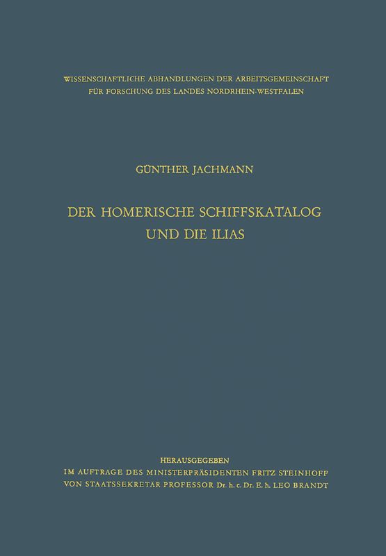Der homerische Schiffskatalog und die Ilias