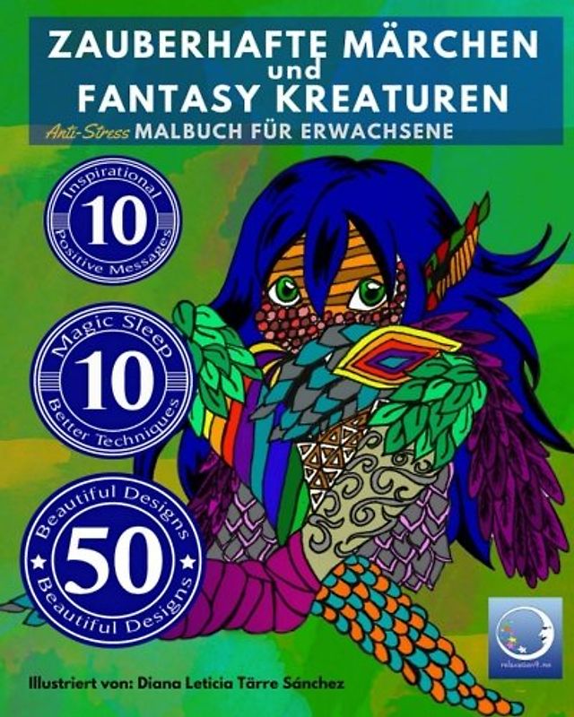ANTI STRESS Malbuch für Erwachsene: Zauberhafte Märchen und Fantasy Kreaturen (Fantastische Mandalas & Mythologie Motive zur Entspannung, Achtsamkeit & Meditation für Männer & Frauen, Band 1)