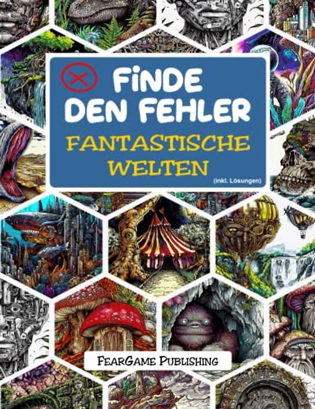 Finde den Fehler: Fantastische Welten, Fehlersuchbuch für Jugendliche und Erwachsene, Finde die Unterschiede in diesem Bilderrätselbuch - mehr als 300 ... Fehlersuchbilder (FearGame Rätselbücher)
