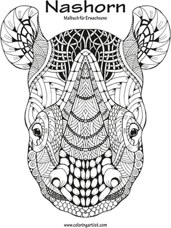 Nashorn-Malbuch für Erwachsene 1