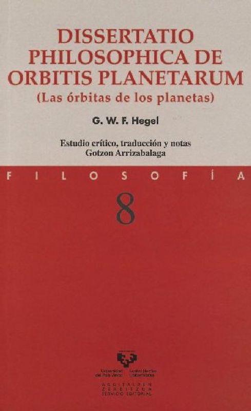 Dissertatio philosophica "De orbitis planetarum" : las órbitas de los planetas