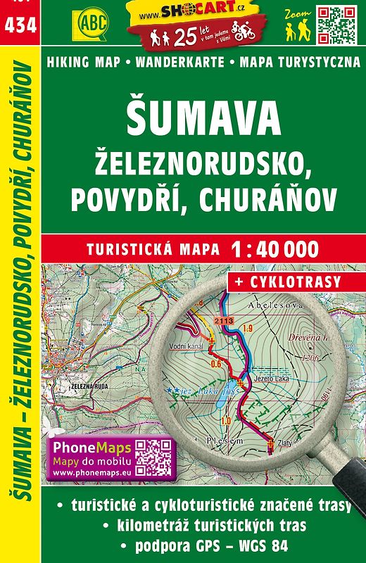Šumava - Železnorudsko, Povydří, Churáňov / Böhmerwald - Eisenstein (Wander - Radkarte 1:40.000)