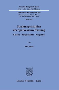 Strukturprinzipien der Sparkassenverfassung.