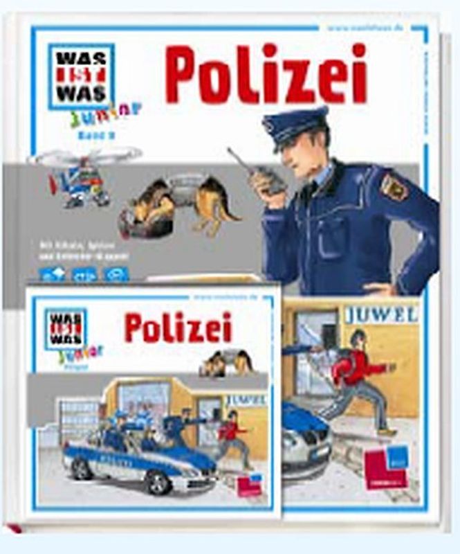 WAS IST WAS Junior Set Polizei Buch + Hörspiel-CD