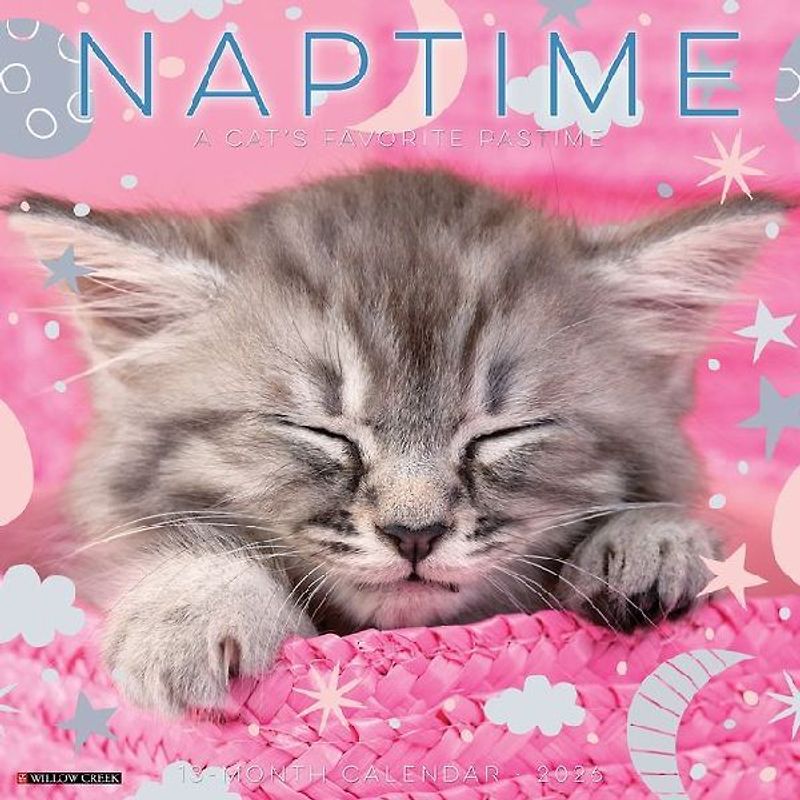 Naptime: A Cat's Favorite Pastime 2026 12 X 12 Wall Calendar