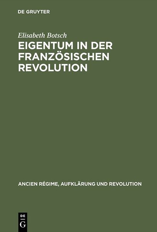 Eigentum in der Französischen Revolution