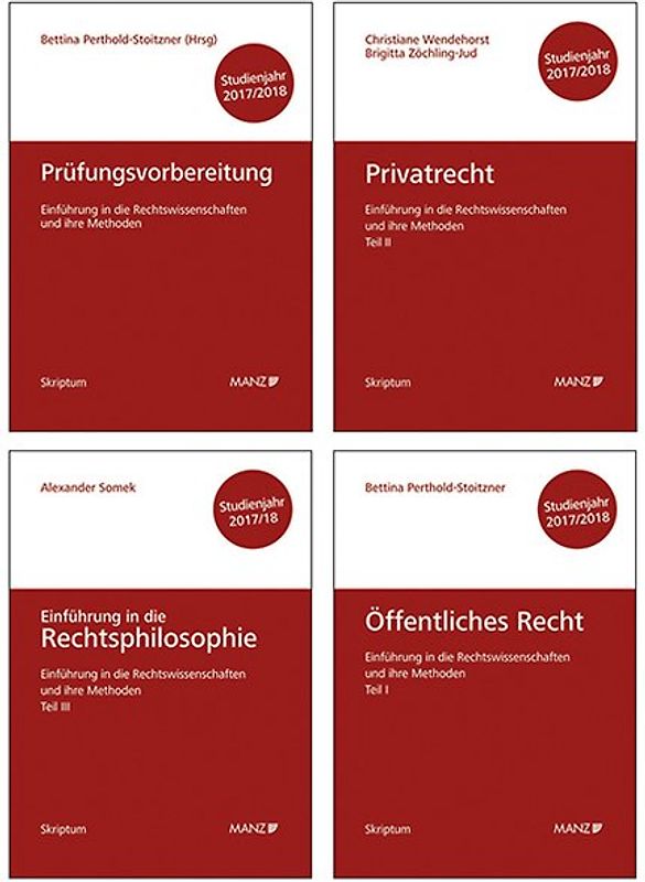 Einführung in die Rechtswissenschaften und ihre Methoden Prüfungsvorbereitung, Teil I, Teil II, Teil III für das Studienjahr 2017/18