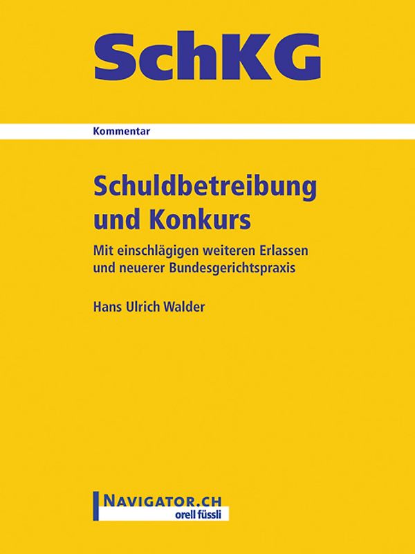 SchKG Schuldbetreibung und Konkurs