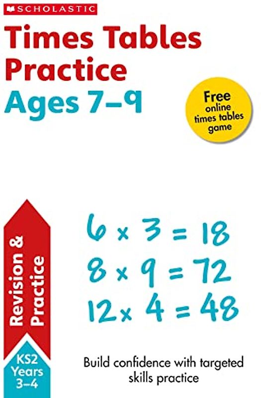 Times Tables Workbook for children Ages 7-9 with free online practice test (National Curriculum Times Tables): 1