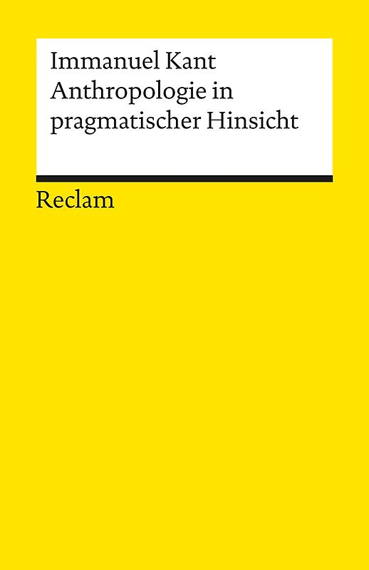 Anthropologie in pragmatischer Hinsicht