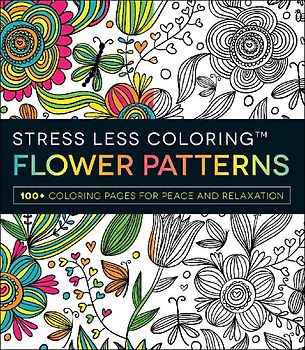 Stress Less Coloring: Flower Patterns