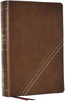 KJV, Word Study Reference Bible, Leathersoft, Brown, Red Letter, Thumb Indexed, Comfort Print