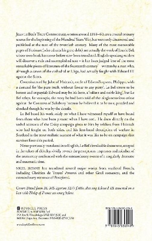 The True Chronicles of Jean Le Bel, 1290 - 1360