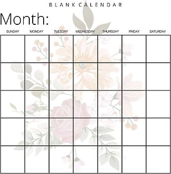 Blank Calendar