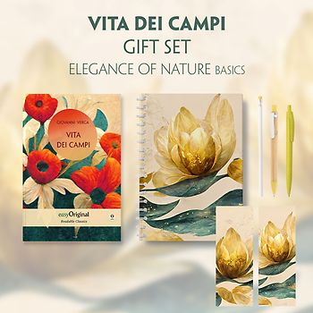 Vita dei campi (with audio-online) Readable Classics Geschenkset + Eleganz der Natur Schreibset Basics