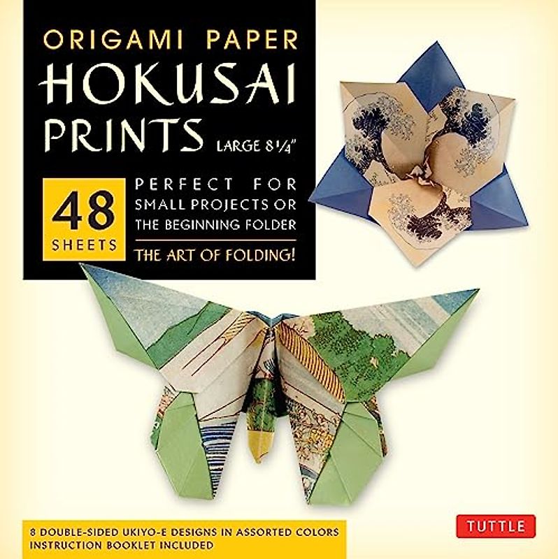 Origami Paper Hokusai Prints - Large 8 1/4: Perfect for Small Projects or the Beginning Folder