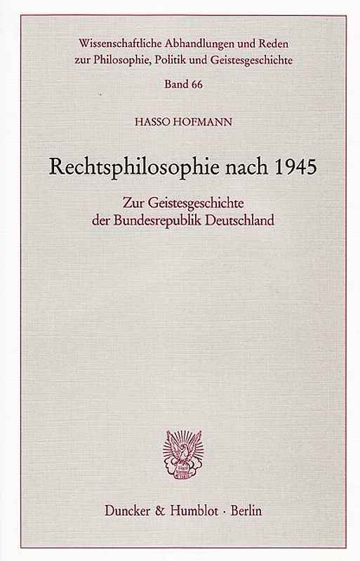 Rechtsphilosophie nach 1945.