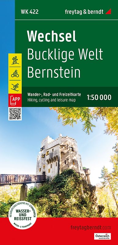 freytag & berndt Wanderkarte Wechsel - Bucklige Welt - Bernstein 1:50.000